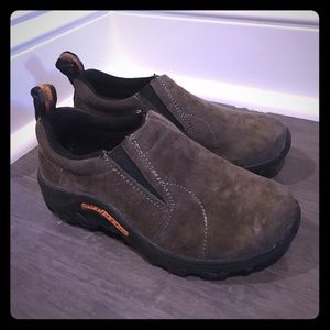 Boys Brown Merrell MOC Slip On Shoes
